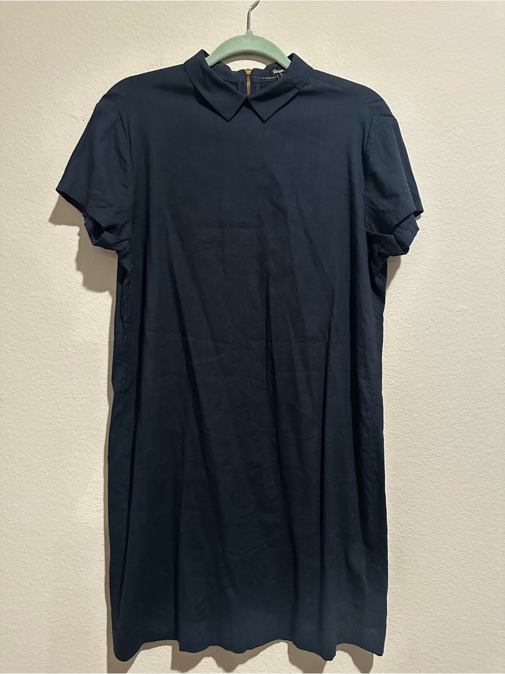 Steven Alan Navy Short-Sleeve Collared Polo Dress